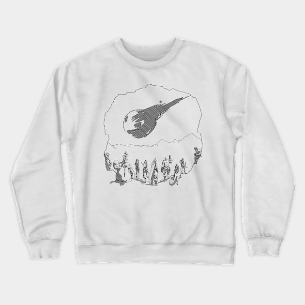 Final Fantasy 7 Meteor Light Crewneck Sweatshirt by Lotus Ink Mage